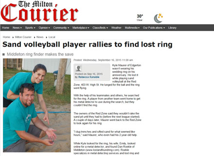 lost ring found Milton